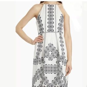 NWT PARKER ALANA WHITE EMBROIDERED MIDI DRESS XS ANTHROPOLOGIE